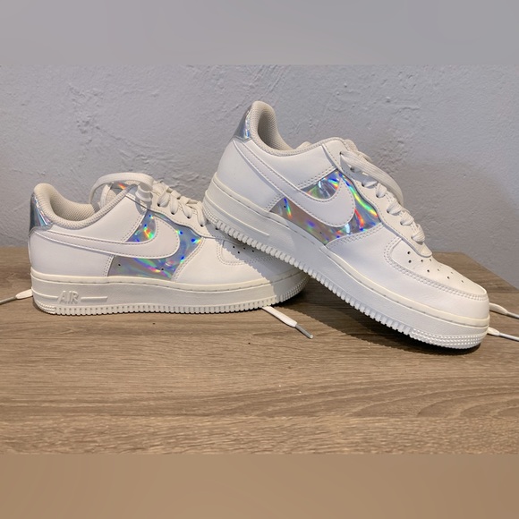 Nike Shoes - Nike Air, Air Force 1 white sneakers iridescent